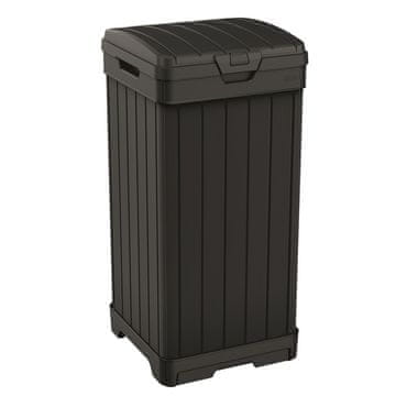 KETER Veliki Koš za Otpad od 125L, Crni Plastika, 41x41x87 cm