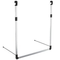 Vidaxl Teleskopska šipka za vješanje odjeće srebrna