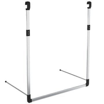 Vidaxl Teleskopska šipka za vješanje odjeće srebrna