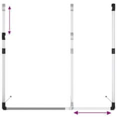 Vidaxl Teleskopska šipka za vješanje odjeće srebrna