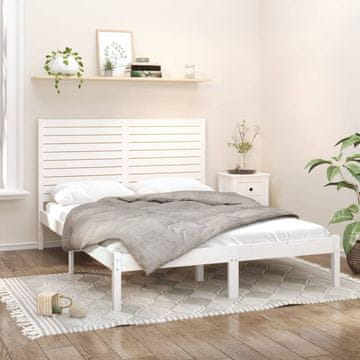 Vidaxl Okvir za krevet Bijeli Masivni drvo 120x200 cm