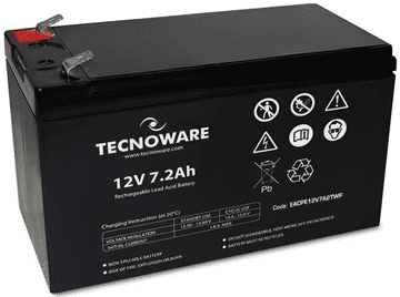 Tecnoware baterija, 12V, 7,2Ah, crna (EACPE12V7A2TWP)