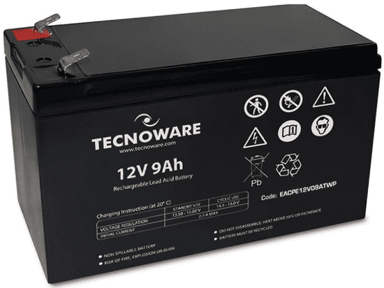 Tecnoware baterija, 12 V, 9 Ah, crna (EACPE12V09ATWP)
