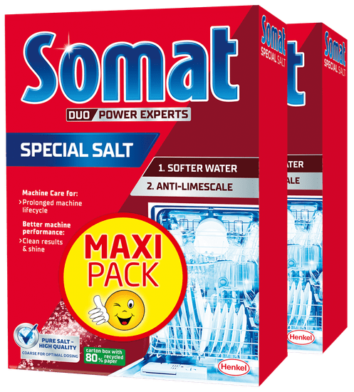 Somat sol za perilicu suđa, 2 x 1,5 kg