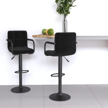 Vidaxl Barske stolice, set od 2, crne, presvlake od tkanine