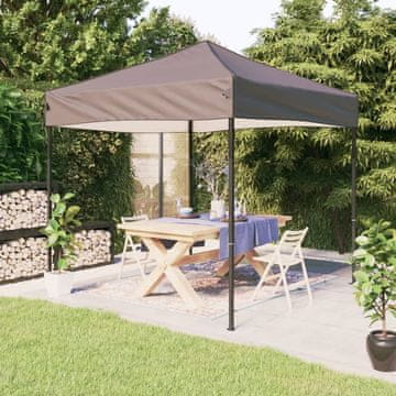Vidaxl Sklopivi šator za zabavu, taupe, 2x2 m