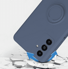Onasi Liquid Ring maskica za Samsung Galaxy A32 / A 326 5G, silikonska, sivo plava