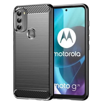MG Carbon Case Flexible silikonska maska za Motorola Moto G71 5G, crno