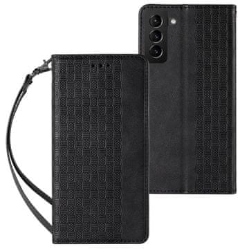 MG Magnet Strap preklopna maska za Samsung Galaxy S22 Ultra, crno