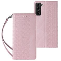 MG Magnet Strap preklopna maska za Samsung Galaxy S22 Ultra, ružičasta