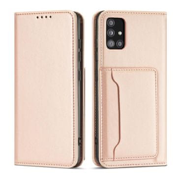 MG Magnet Card preklopna maska za Xiaomi Redmi Note 11 Pro 4G/5G, ružičasta