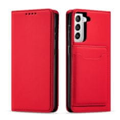 MG Magnet Card preklopna maska za Samsung Galaxy S22 Plus, crvena