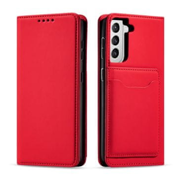 MG Magnet Card preklopna maska za Samsung Galaxy S22 Plus, crvena
