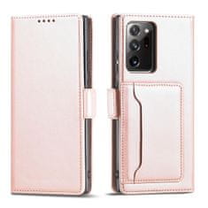 MG Magnet Card preklopna maska za Samsung Galaxy S22 Ultra, ružičasta