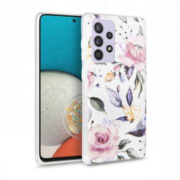 Tech-protect Floral silikonska maska za Samsung Galaxy A53 5G, bijela