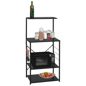 Vidaxl Ormarić za mikrovalnu pećnicu crni 60x39,6x123 cm