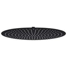 Vidaxl Glava za tuš od nehrđajućeg čelika 50 cm okrugla crna