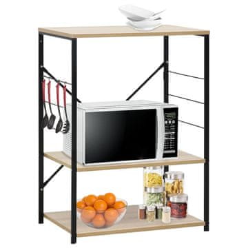 Vidaxl Ormarić za mikrovalnu pećnicu crne i hrastove boje 60x39,6x79,5 cm