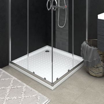 Vidaxl Tuš kada s nosačima bijela 80x80x4 cm ABS