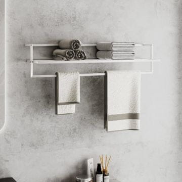 Vidaxl Vješalica za ručnike Bijela 95x25x22 cm Željezo