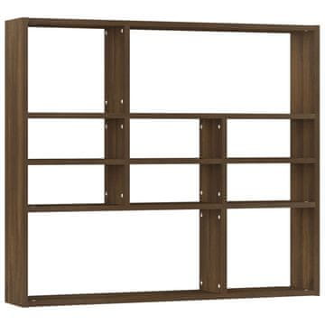 Vidaxl Zidna polica boja smeđeg hrasta 90x16x78 cm konstruirano drvo
