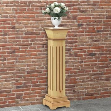 Vidaxl Klasični stalak za biljke u obliku stupa, svijetlo drvo, 17x17x66 cm, MDF