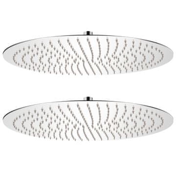 Vidaxl Glava za tuš od nehrđajućeg čelika 2 kom Ø 50 cm