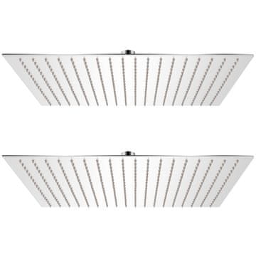 Vidaxl Glava za tuš od nehrđajućeg čelika 2 kom 50 x 50 cm