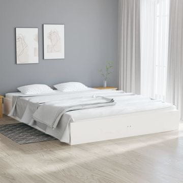 Vidaxl Okvir kreveta Bijeli Masivni drvo 180x200 cm