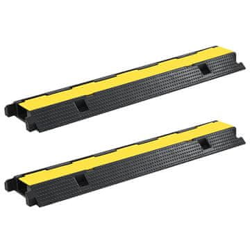 Vidaxl Rampe za kablove, 2 kom, guma, 1 kanal, 100 cm