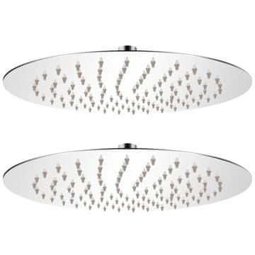 Vidaxl Glava za tuš od nehrđajućeg čelika 2 kom Ø 25 cm