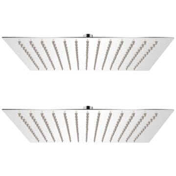 Vidaxl Glava za tuš od nehrđajućeg čelika 2 kom 25 x 25 cm