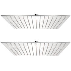 Vidaxl Glava za tuš od nehrđajućeg čelika 2 kom 40 x 40 cm