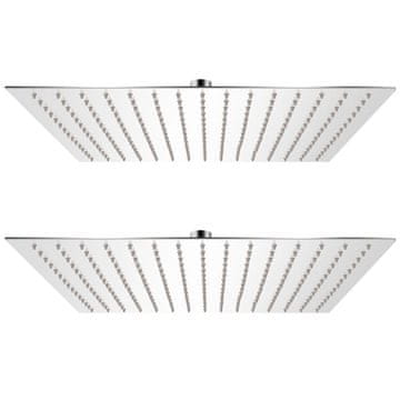 Vidaxl Glava za tuš od nehrđajućeg čelika 2 kom 40 x 40 cm