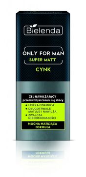 Bielenda Only for Man Super Matt hidratantni gel za kožu protiv sjaja 50 ml