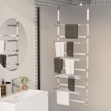 Vidaxl 5-slojna viseća sušilica rublja od aluminija