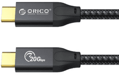 Orico CM32-10 kabel, USB-C u USB-C, USB 3.2 Gen2, 20Gb/s, 100W PD, 4K 60Hz, 2m, crna (CM32-20-BK-BP)