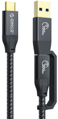 Orico ACC32-10 kabel, USB-C v USB-C/USB-A, USB 3.2 Gen2, 20Gb/s, 100W PD, 4K 60Hz, 1m, crna (ACC32-10-BK-BP)
