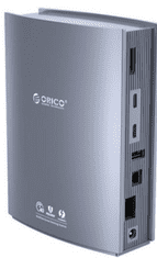 Orico TB3-S3 priključna stanica, USB-C Thunderbolt 3, 15 u 1, 5x USB, 2x TB3, 2x USB-C, DP, RJ45, SD, TF (TB3-S3-EU-GY-BP)