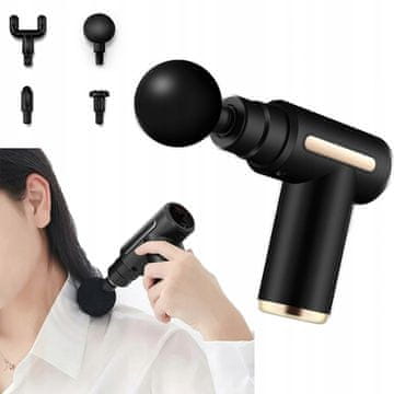 Verkgroup Baterijski pištolj za masažu 4 nastavka - uređaj za masažu