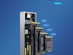 Orico FV35C3-G2 kućište za SSD disk, vanjski, M.2 NVMe/SATA 2230-2280 u USB3.2 Gen2, USB-C, 10Gb/s, aluminij (FV35C3-G2-GY-BP)
