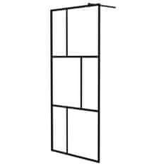 Vidaxl Pregrada za tuširanje od kaljenog stakla crna 90 x 195 cm
