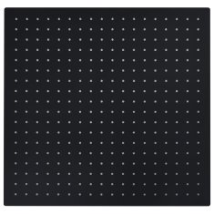 Vidaxl Glava za tuš od nehrđajućeg čelika 50 x 50 cm četvrtasta crna