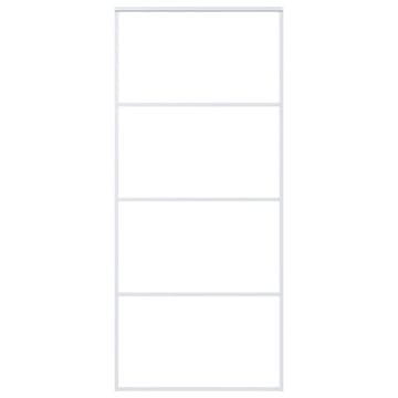 Vidaxl Klizna vrata od mutnog stakla ESG i aluminija 90x205 cm bijela