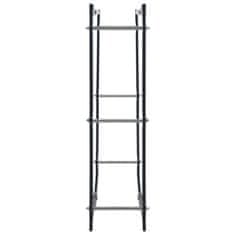 Vidaxl Stalak za drva za ogrjev crni 100 x 25 x 100 cm čelični