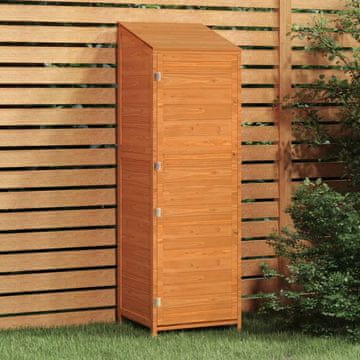 Vidaxl Vrtna kućica smeđa 55x52x174,5 cm masivno drvo jele