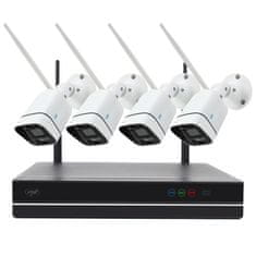 PNI House WiFi660 NVR komplet, 8-kanalni, 4x WiFi zunanje kamere 3MP, nočni vid, P2P, IP66