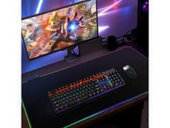 Verkgroup Osvijetljena LED RGB računalna podloga za miš i tipkovnicu 80x30cm