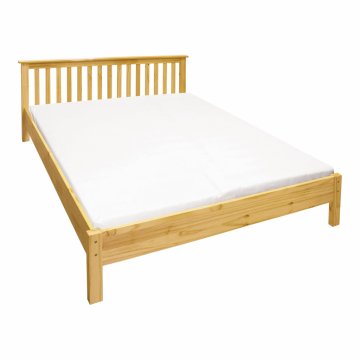 eoshop Bračni krevet TORINO 160x200 cm, masivna borovina, lakirani završetak