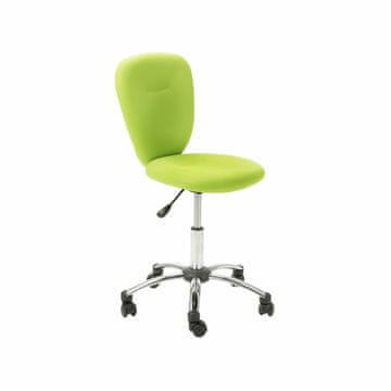 eoshop Uredska stolica MALI zelena, mrežasta, okretna, podesiva visina, kromirano postolje